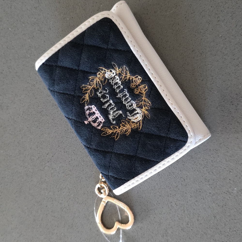 NEW Juicy Couture Royal Moment Wallet Quilted Embroidered